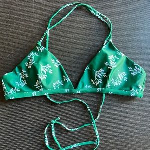 Green Floral Tie Bikini | Size M